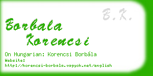 borbala korencsi business card